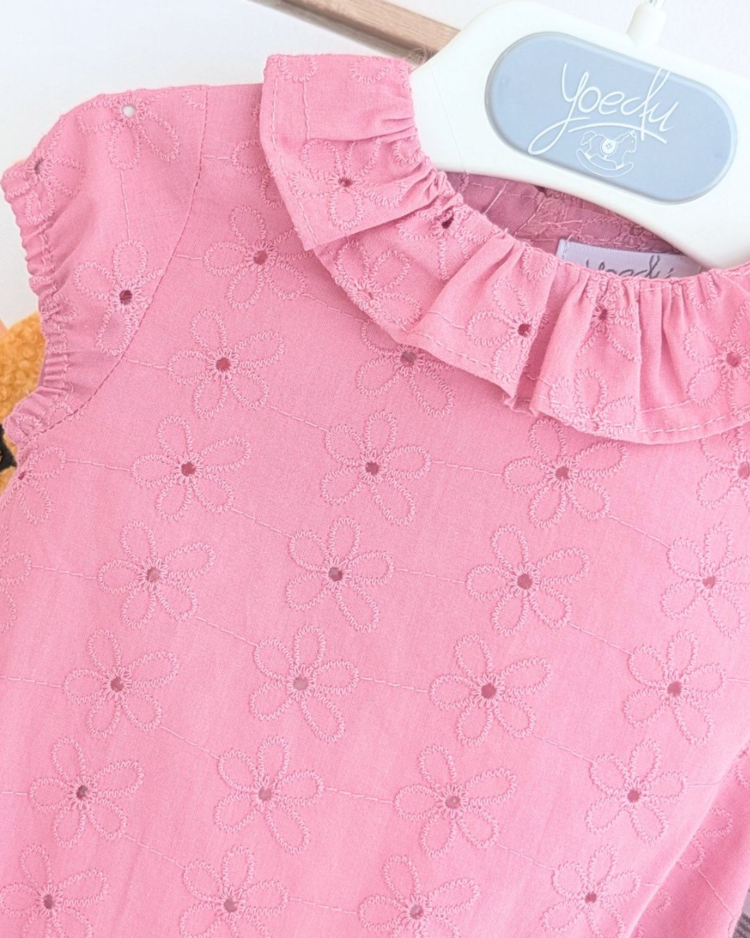 Body Bebe Perforado Rosa Dulce 3981PVER-26 - Yoedu