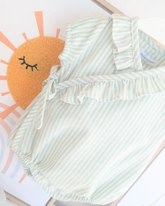 Body Cruzado RAYAS Verde Empolvado ART.4629 - Micolino