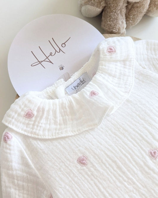 Body Bebé Rosa Familia Algodón - Yoedu