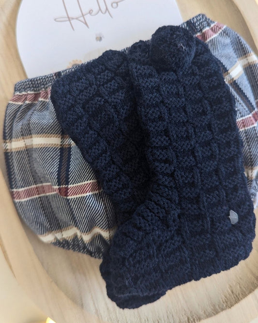 Bota Bebé Cuadritos Marino 25730 - Juliana