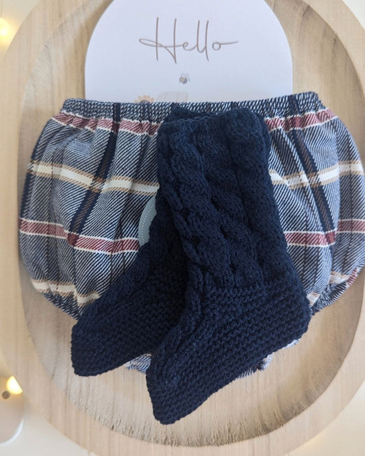 Bota Bebé Trenzas Marino 25727 - Juliana