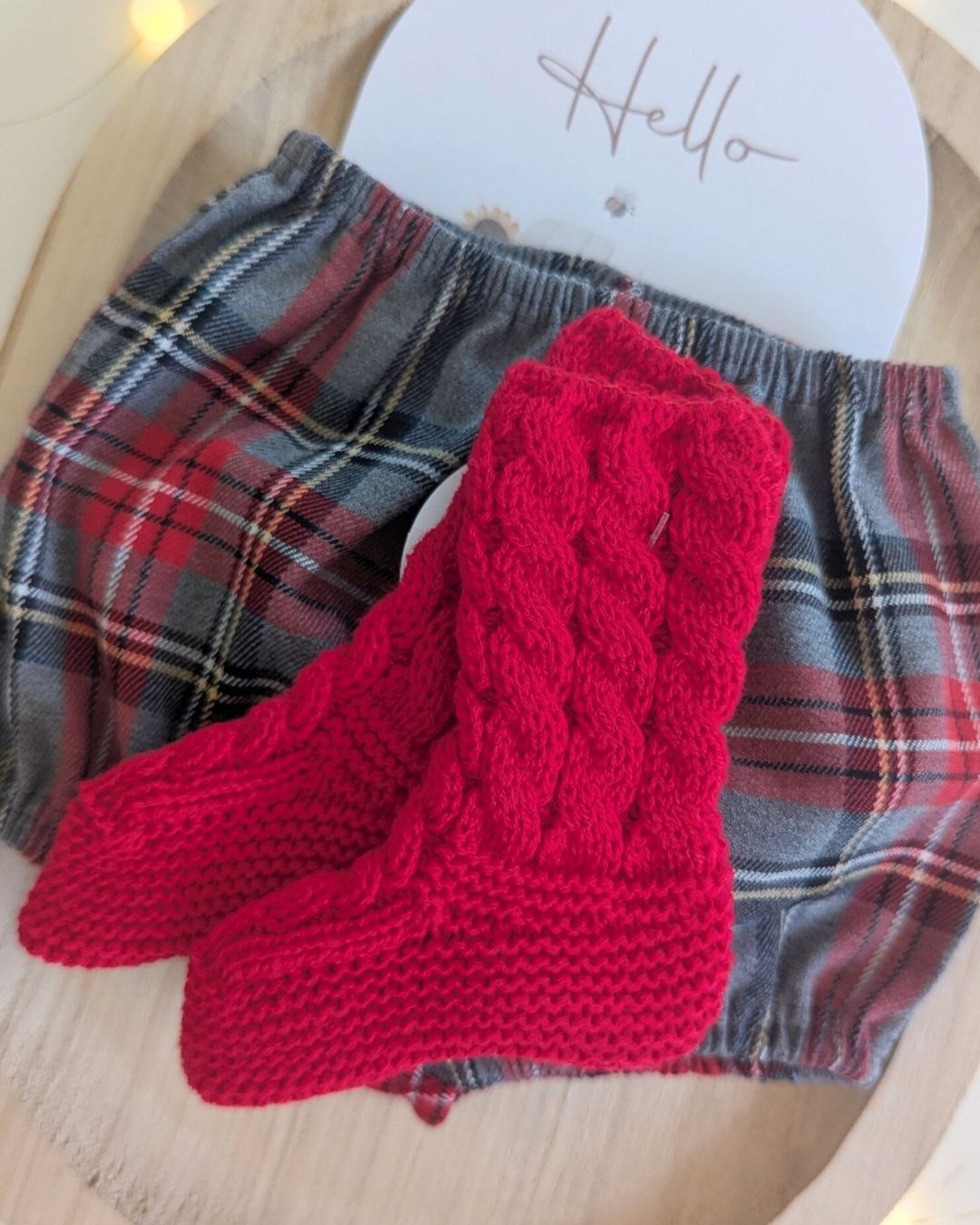 Bota Bebé Trenzas Rojo 25727 - Juliana