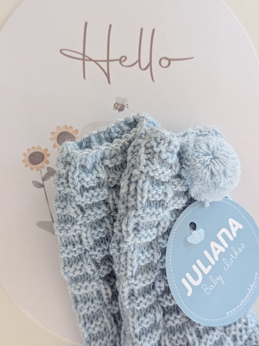 Bota Cuadritos Azul - Juliana