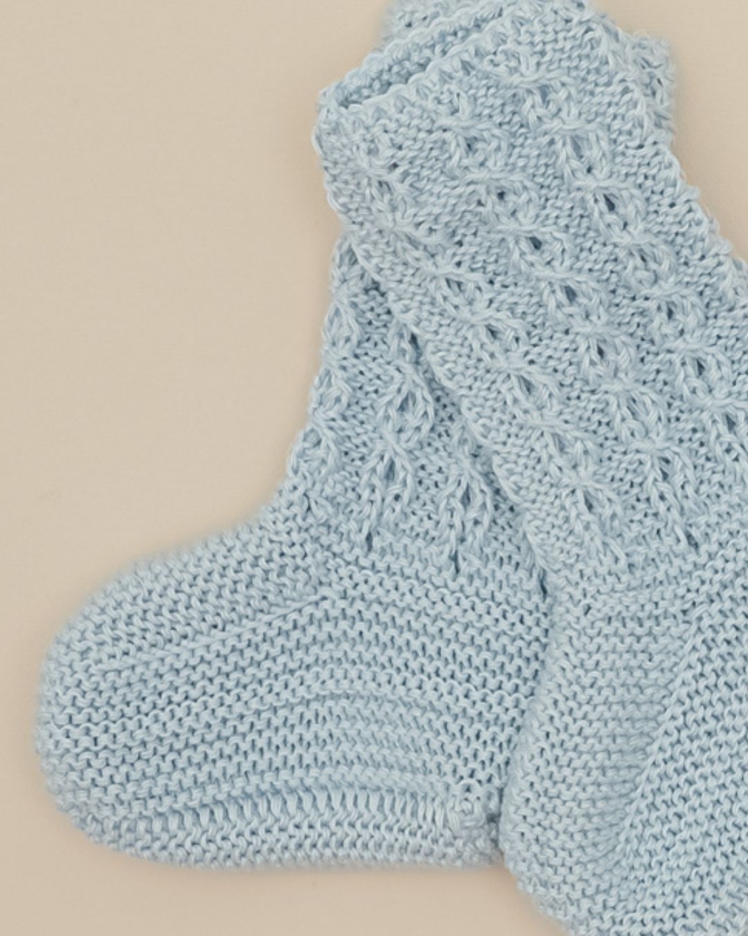 Botitas Calcetín Ochos Verano Celeste Empolvado - Pangasa Baby