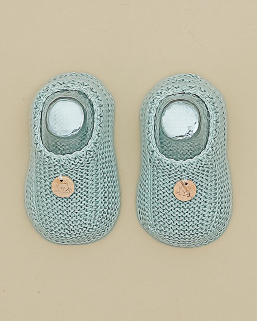 Botitas Zapatito Medalla Verde Mint - Pangasa Baby