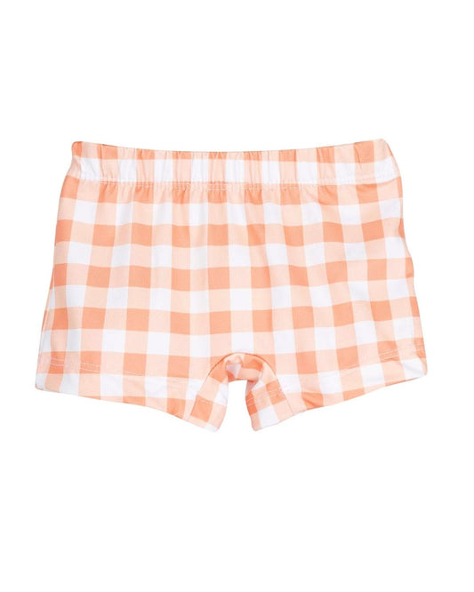 Boxer Niño Baño CUADROS Melocotón - Calamaro