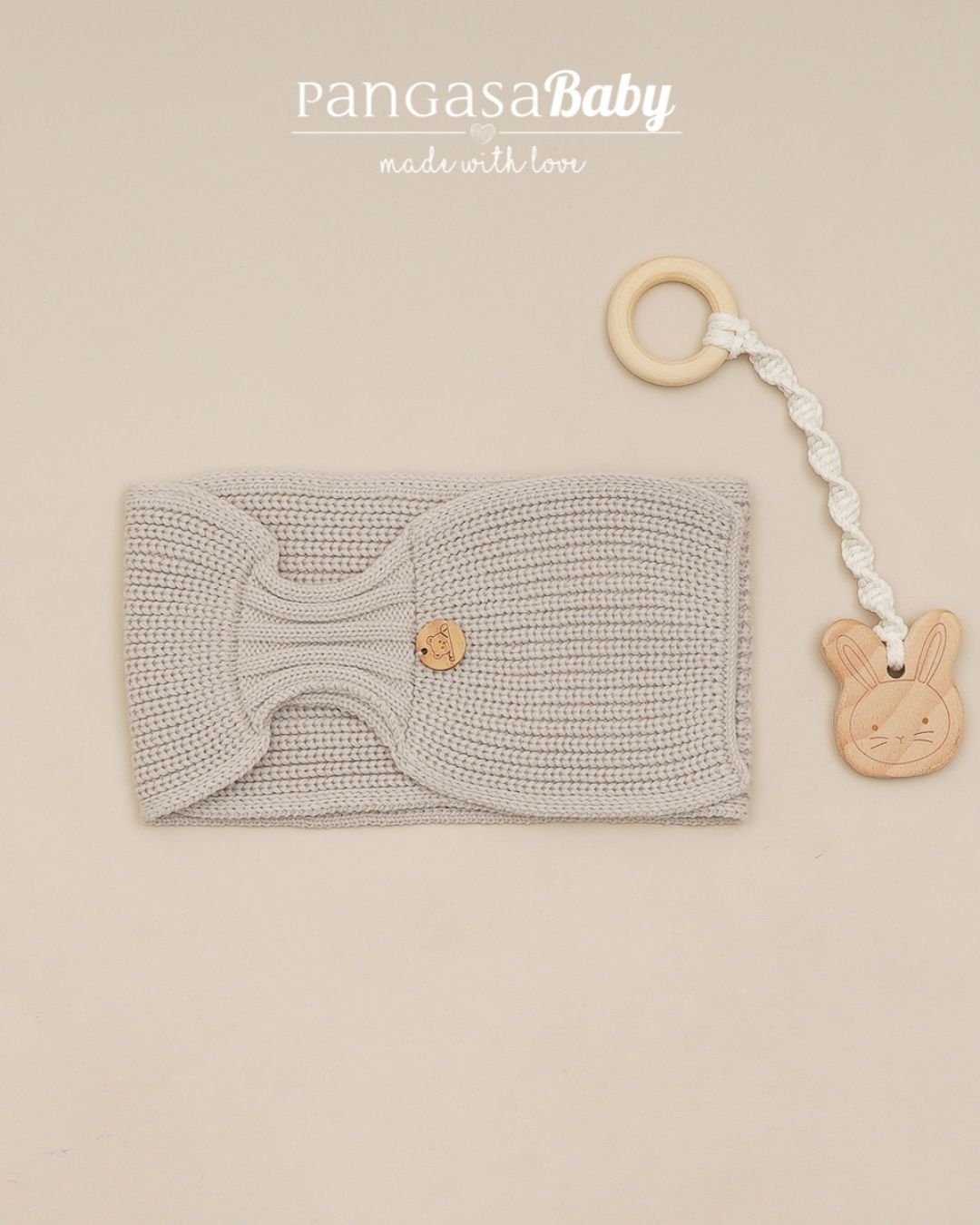 Bufanda Punto Perlado Camel 🧶 Pearl Knit - Pangasa Baby