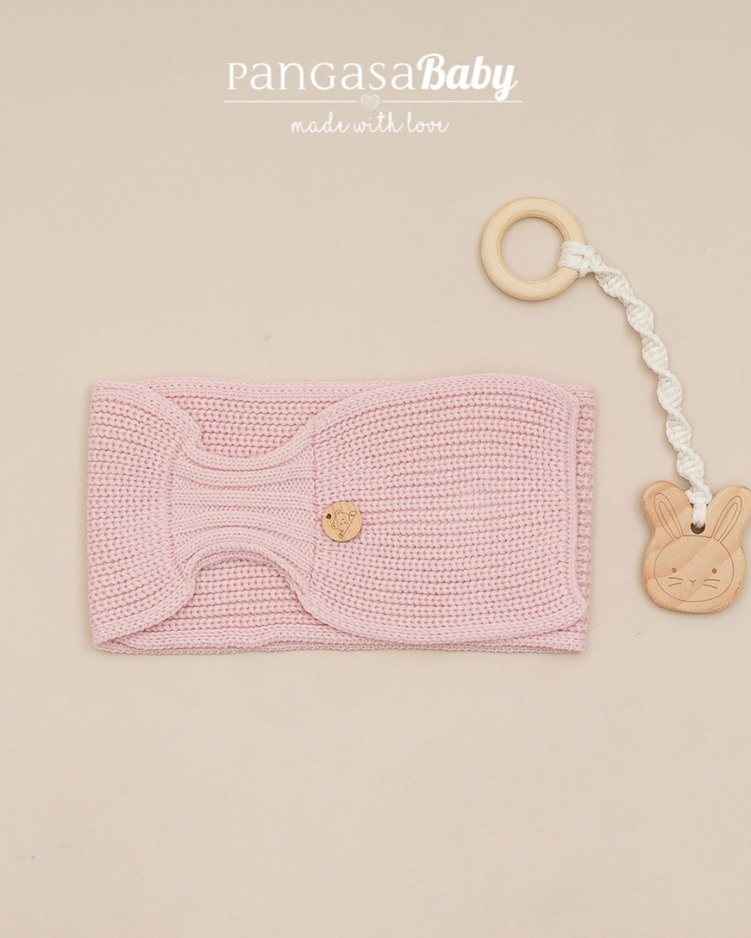 Bufanda Punto Perlado Rosa Empolvado 1415703 - Pangasa Baby