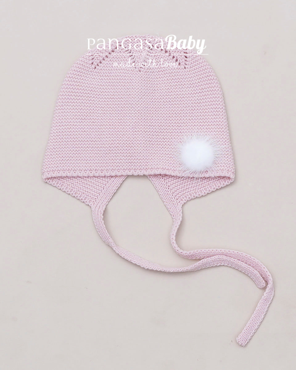 Capota Estrella Pompon Rosa Empolvado - Pangasa Baby