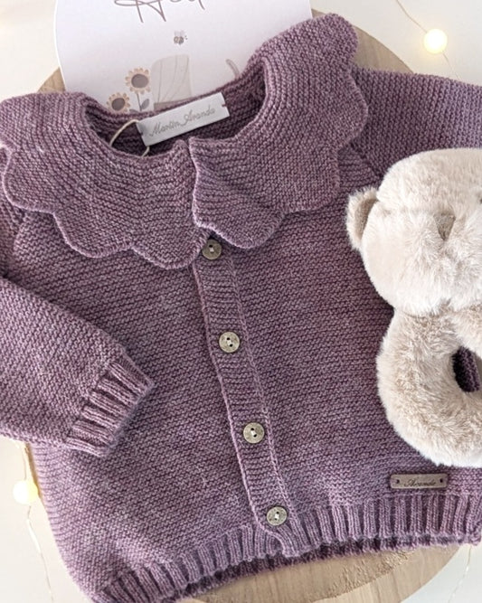 Cardigan Largo Leicester Malva - Martin Aranda