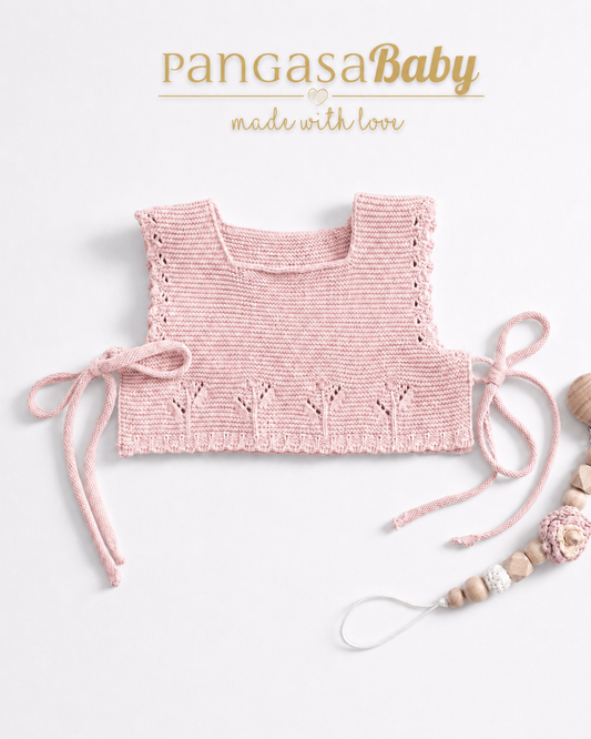 Chaleco Punto Rosa Empolvado - Basic Collection Pangasa Baby