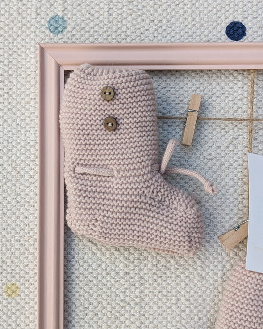 Patucos Bebé Altos Cyane Rosa Empolvado - Martín Aranda