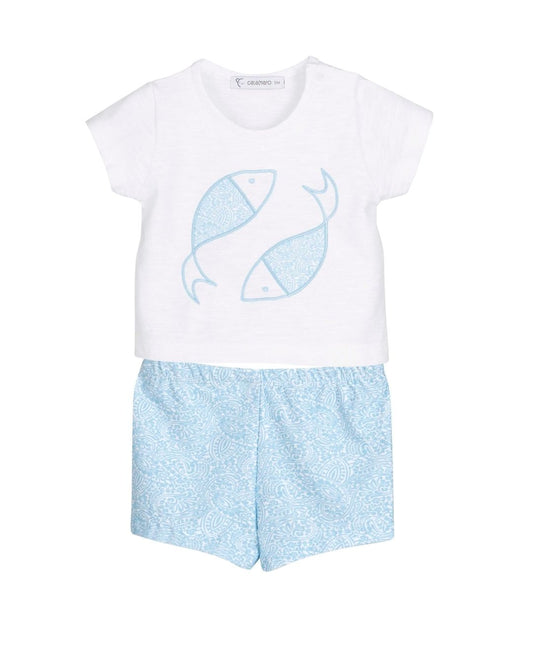 Conjunto Baño CACHEMIR Celeste - Calamaro