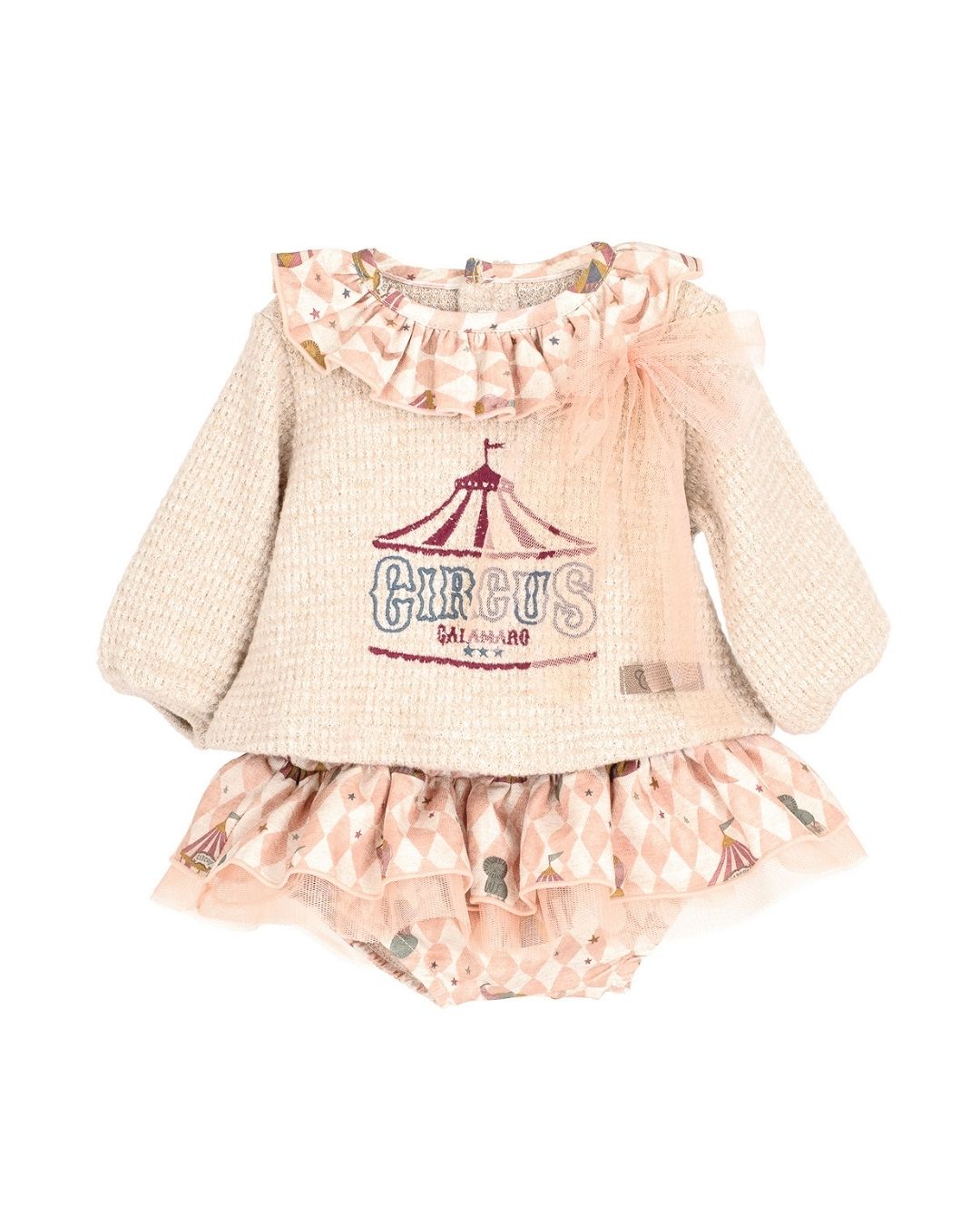 Conjunto Bebe Niña Pololo Mistral Rosa 11192 - Calamaro