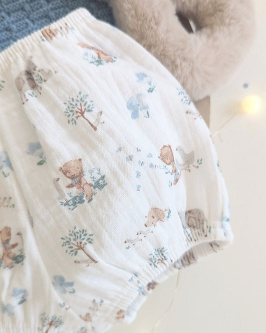 Conjunto Bebé Niño Pantalon Animalitos Azul Nube 25591 - Colección Trazos de Juliana