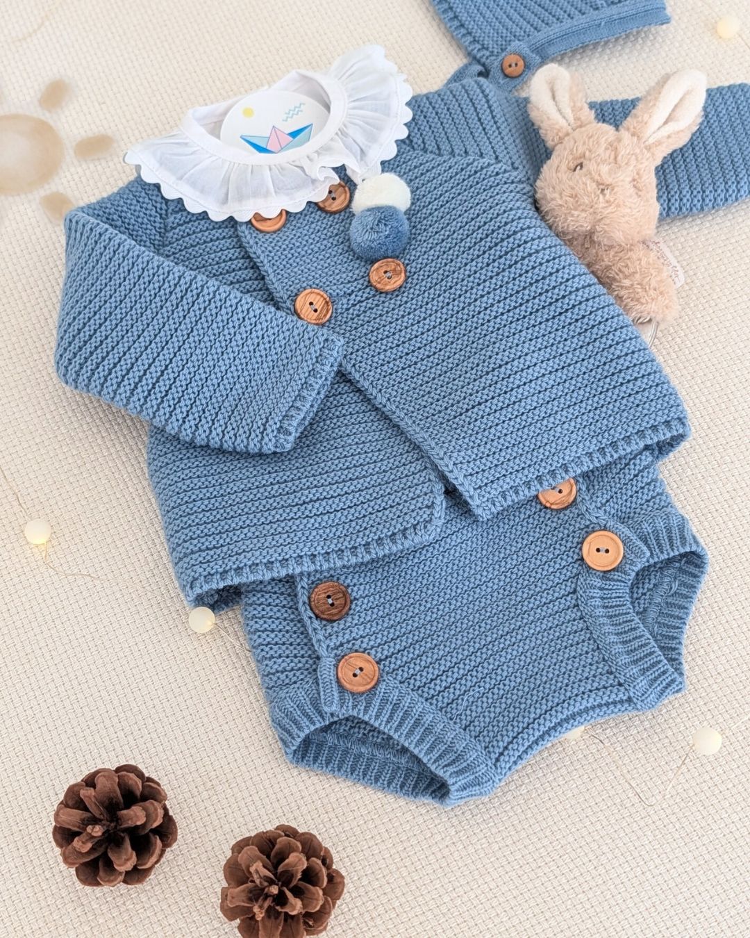 Conjunto Bebé Punto 4P Salinas Azul 27112
