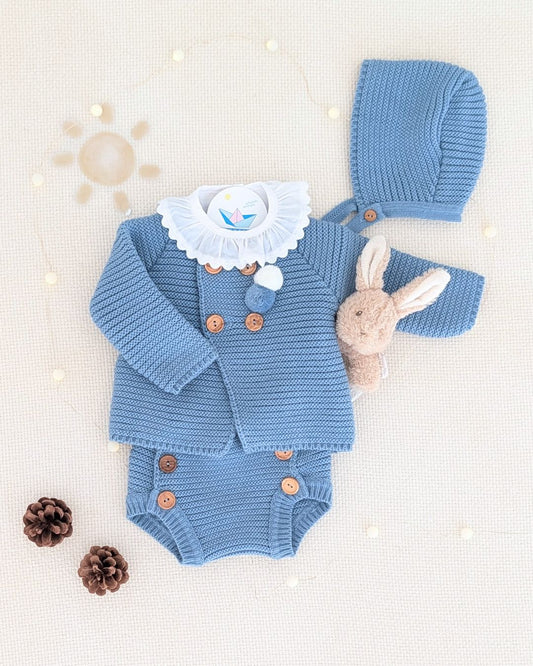 Conjunto Bebé Punto 4P Salinas Azul 27112