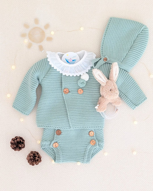 Conjunto Bebé Punto 4P Salinas Verde 27112