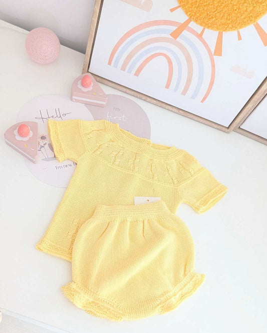 Conjunto Braga Trenzas Amarillo - Primbaby