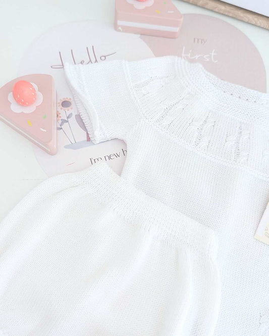 Conjunto Braga Trenzas Blanco - Primbaby