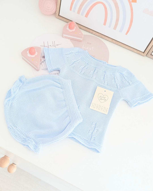 Conjunto Braga Trenzas Celeste - Primbaby