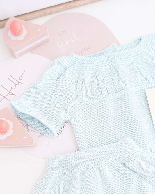 Conjunto Braga Trenzas Verde Agua - Primbaby