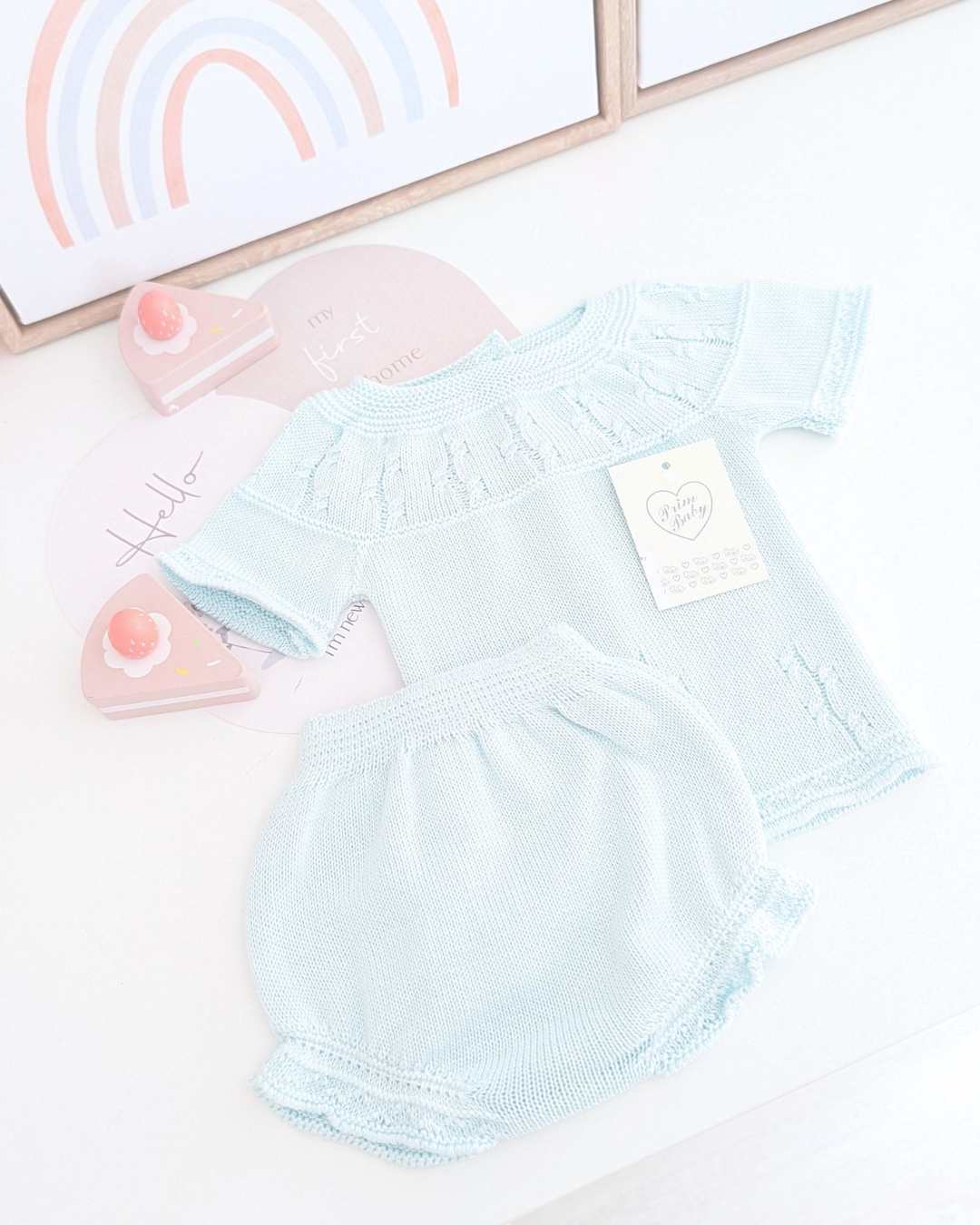 Conjunto Braga Trenzas Verde Agua - Primbaby
