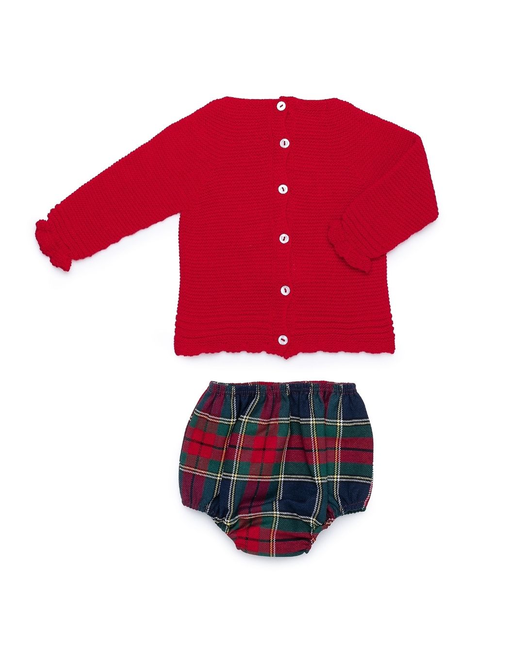 Conjunto Braguita Oso Globo Rojo - Colección Baya Juliana