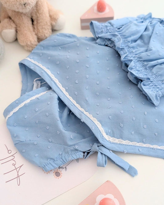 Conjunto Cruzado PLUMETI Celeste Empolvado ART.4639 - Micolino