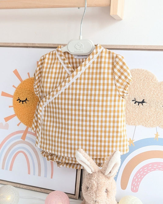 Conjunto Cruzado VICHY Caramelo ART.4638 - Micolino