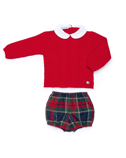 Conjunto Pantalon Trenzas Rojo - Colección Baya Juliana