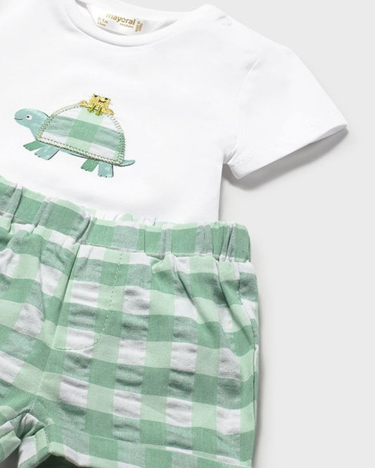 Conjunto Pantalón, Camiseta y Gorro Tortuga Manzana 1276-039 - Mayoral