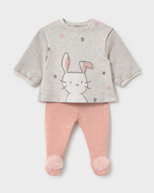 Conjunto Polaina Conejito Nude - Mayoral