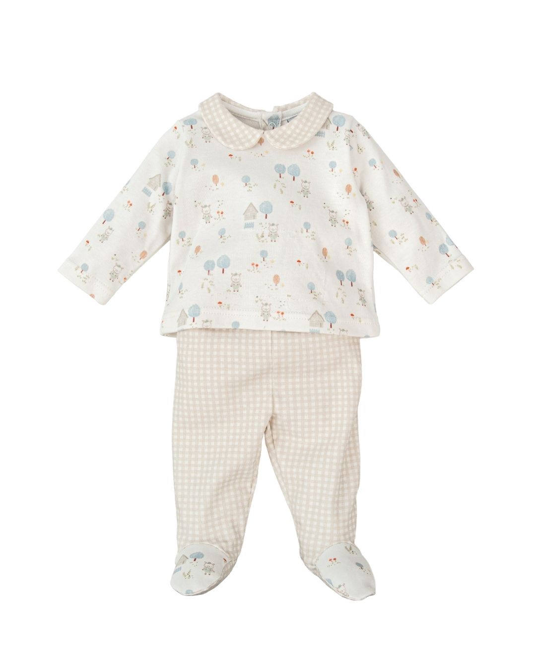 Conjunto Polaina Cuello Bebé Niño Granja- Babidu