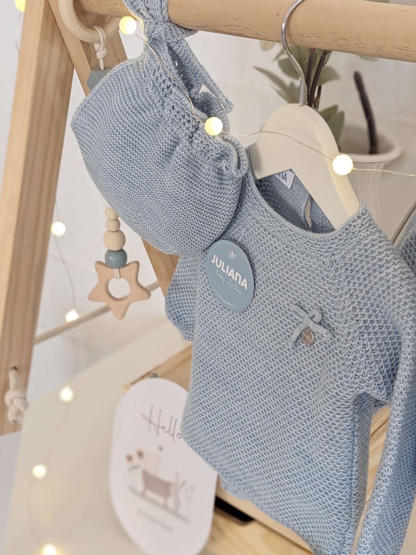 Conjunto Polaina Recogidas Azul - Colección Piano de Juliana