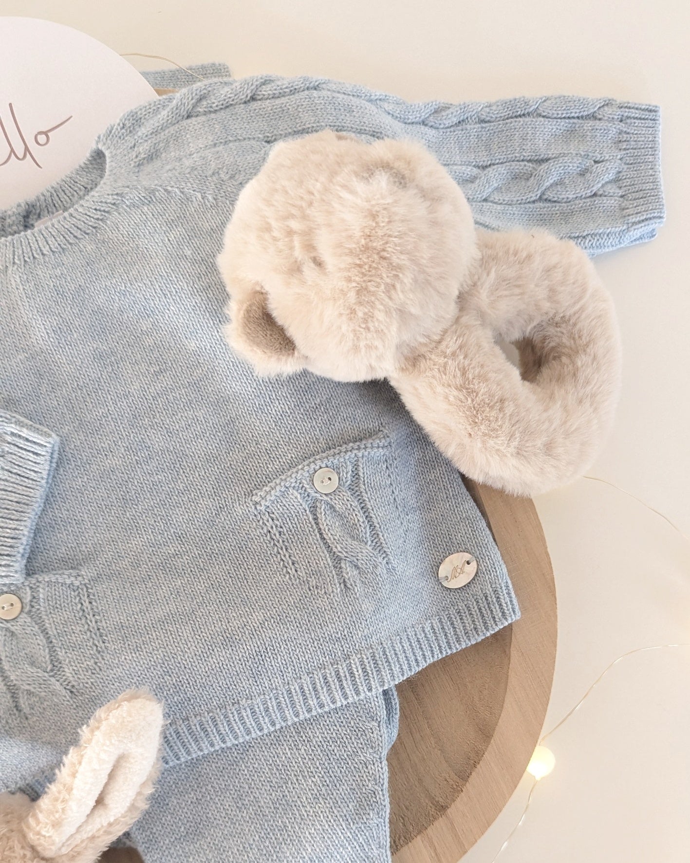 Conjunto Polaina Sheffield Celeste Grisáceo - Martin Aranda
