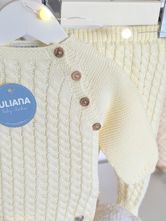 Conjunto Polaina Trenzas Amarillo - Colección Poesía de Juliana