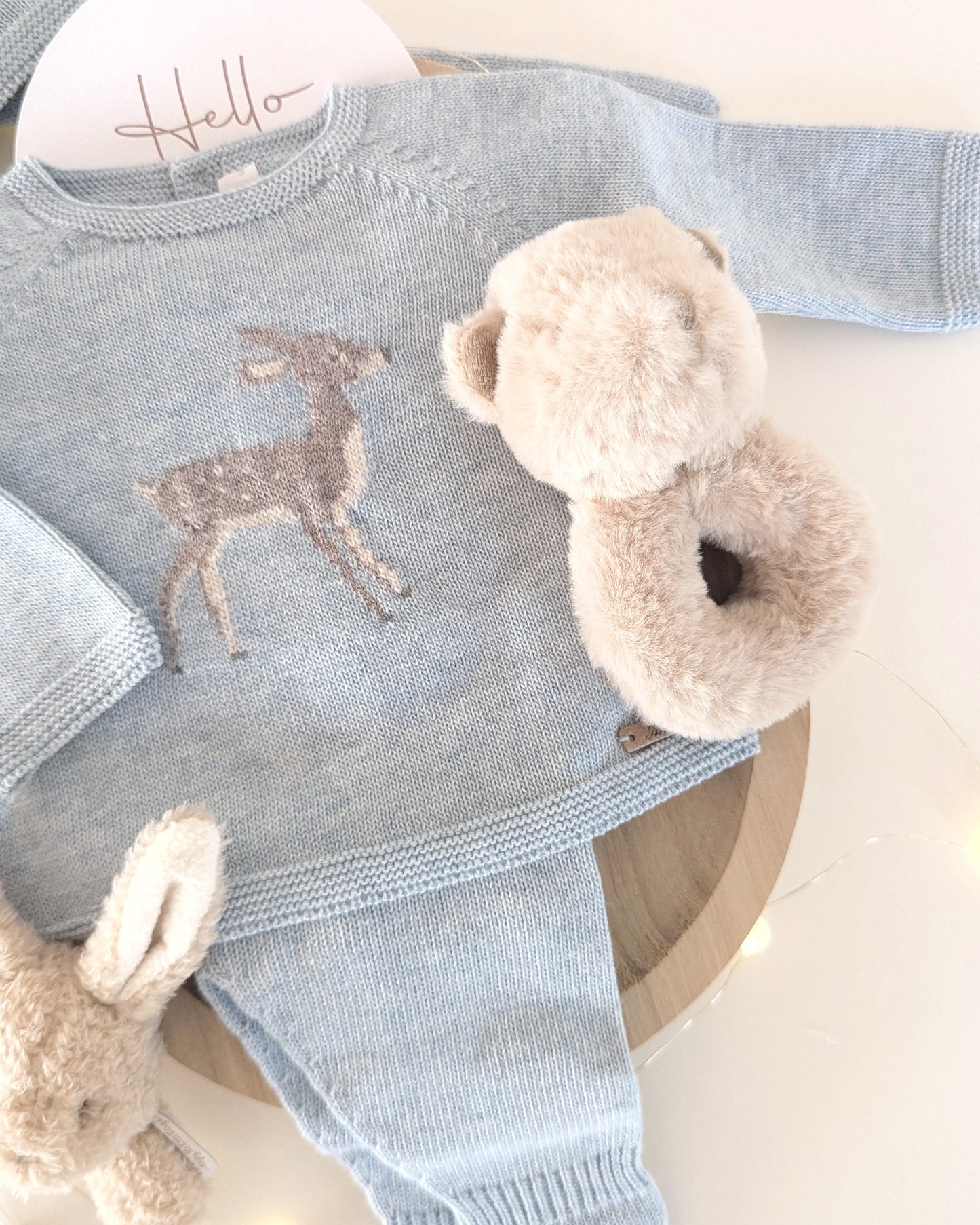 Conjunto Polaina York Celeste Grisáceo - Martin Aranda