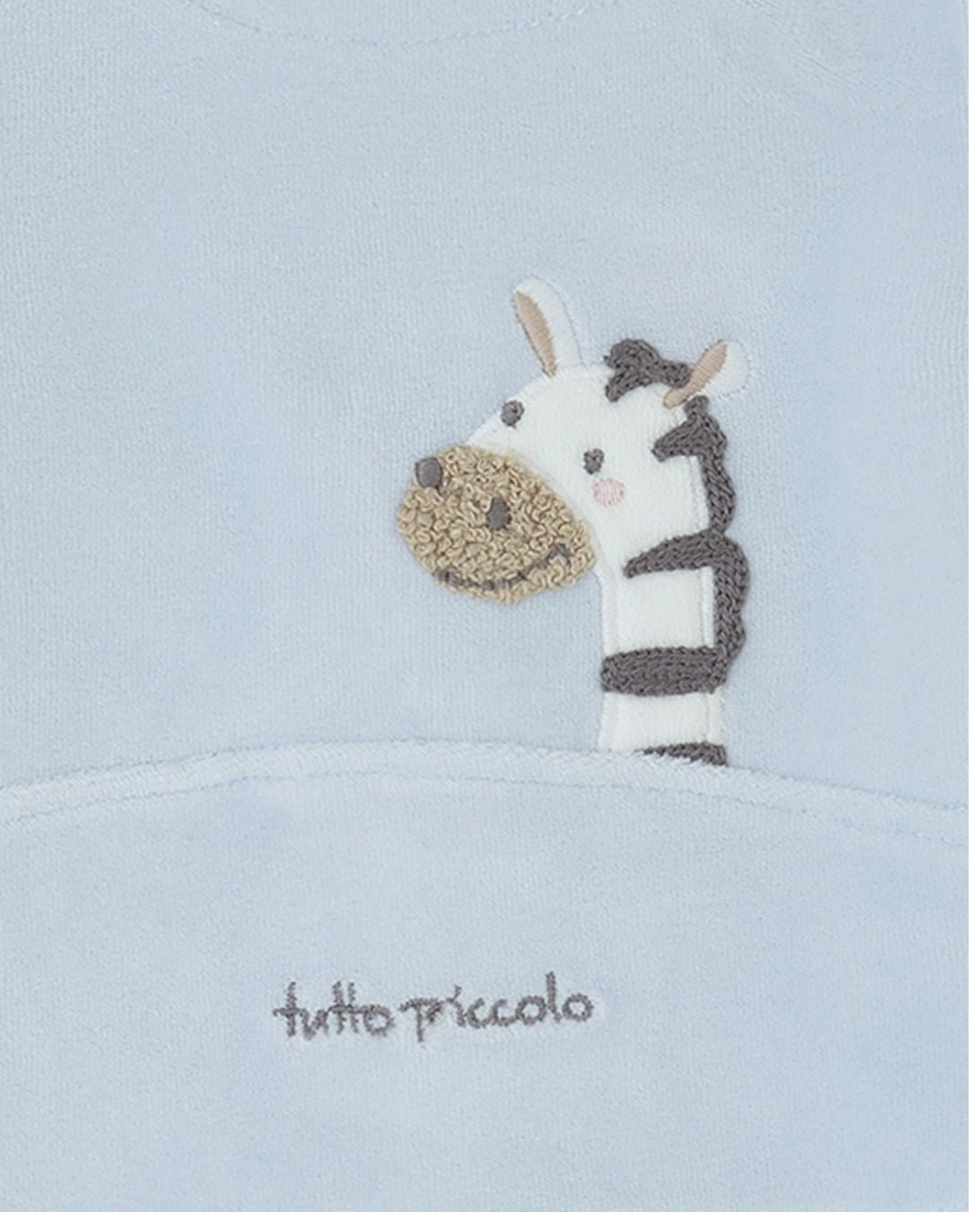 Conjunto Polaina Zebra Celeste - Tutto Piccolo