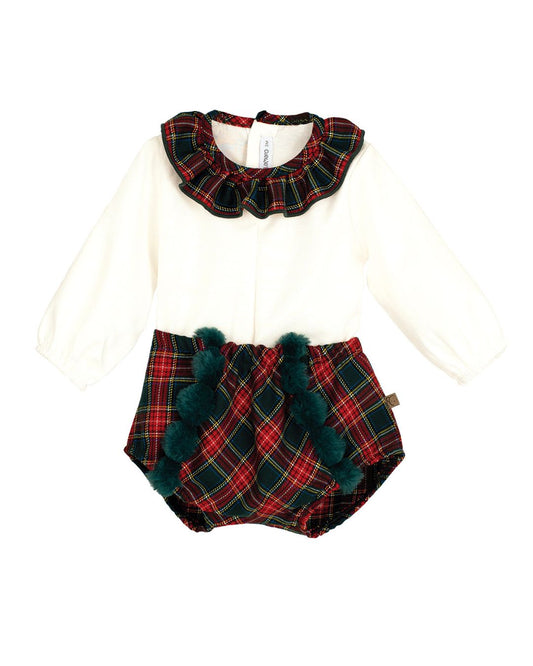 Conjunto Pololo Bebé Navidad Pompones Galerna 11245 - Calamaro