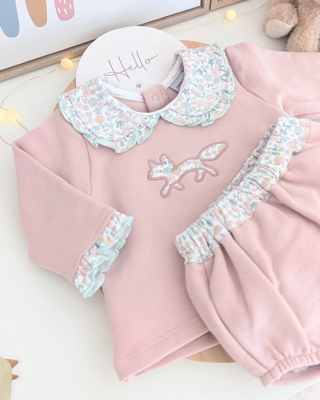 Conjunto Ranita Cuello Volante Bosco Maquillaje - Babidu