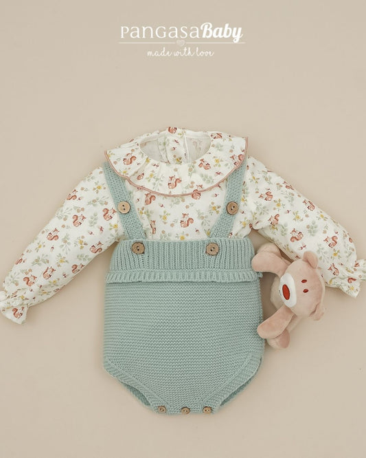 Conjunto Peto Ardilla Verde Mint🐿Soft & Wild - Pangasa Baby