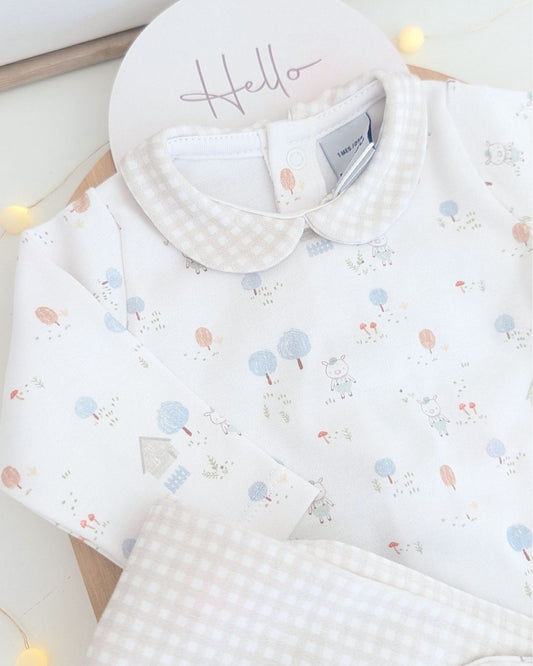Conjunto Polaina Cuello Bebé Niño Granja- Babidu