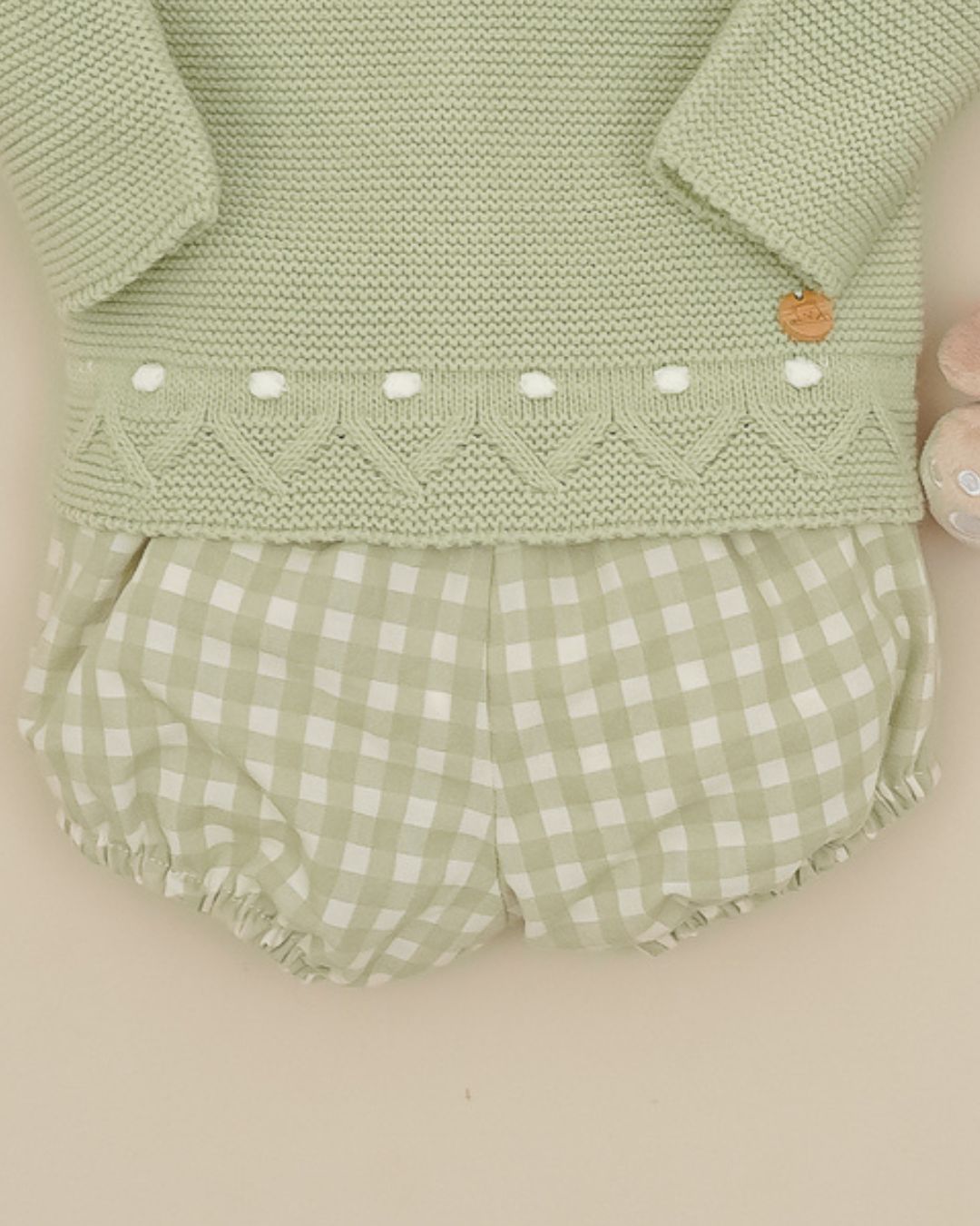 Conjunto Ranita Cuadros Verde Hoja 🍃 Baby Leaves - Pangasa Baby