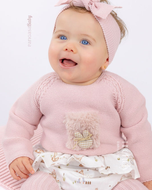 Conjunto bebe Braguita Bambi & Conejo Rosa Empolvado 🦌 Petite Bambi - Pangasa Baby