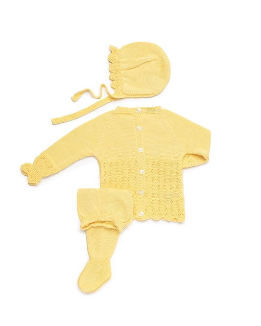 Conjunto bebé polaina Amarillo🍋 Colección Limón - Juliana