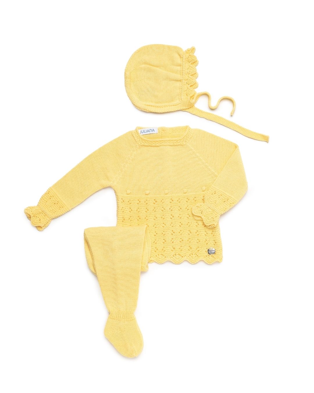 Conjunto bebé polaina Amarillo🍋 Colección Limón - Juliana