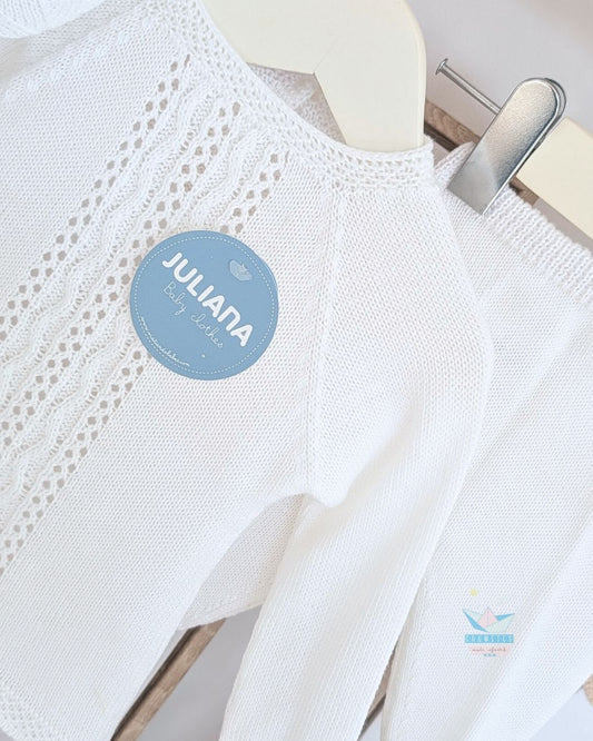 Conjunto bebé polaina Blanco 🥝 Colección Kiwi - Juliana