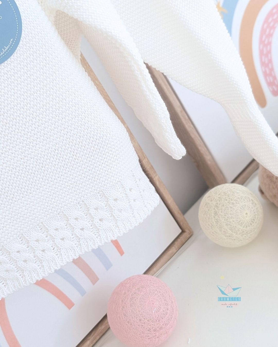 Conjunto bebé polaina Blanco 🌷 Colección Tulipán - Juliana