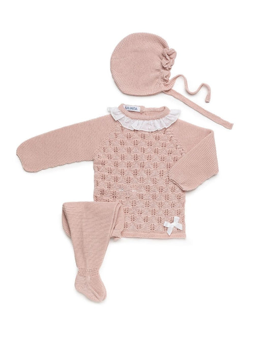 Conjunto bebé polaina Rosa Palo 🟣 Colección Ciruela - Juliana